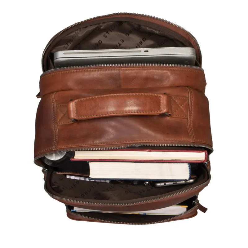 “Cassidy” Laptop Rucksack Leder