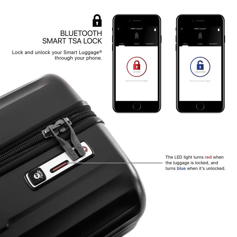 Heys SmartLuggage - 4-Rollen-Trolley L (silber)