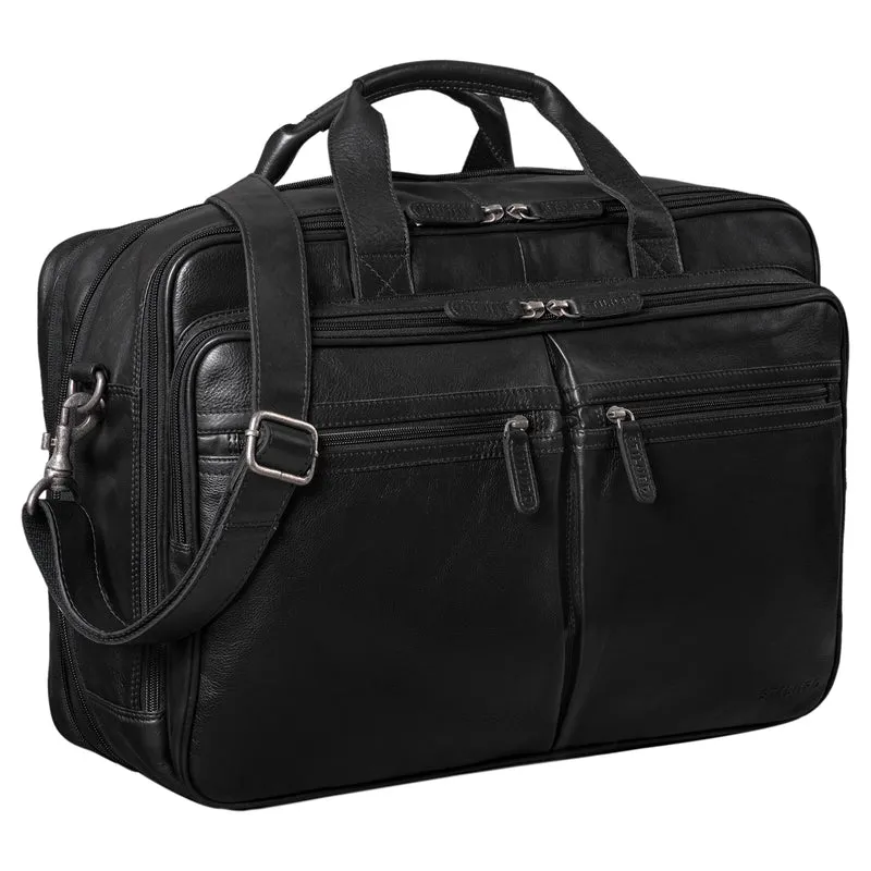 "Gigantus" XXL Aktentasche Leder Laptoptasche 17 - 19 Zoll