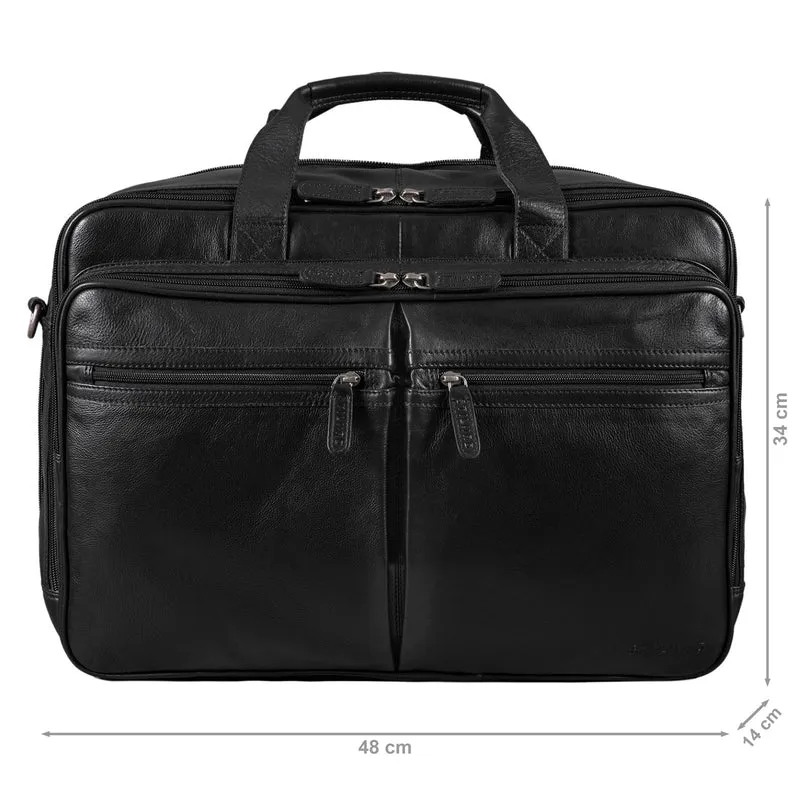 "Gigantus" XXL Aktentasche Leder Laptoptasche 17 - 19 Zoll