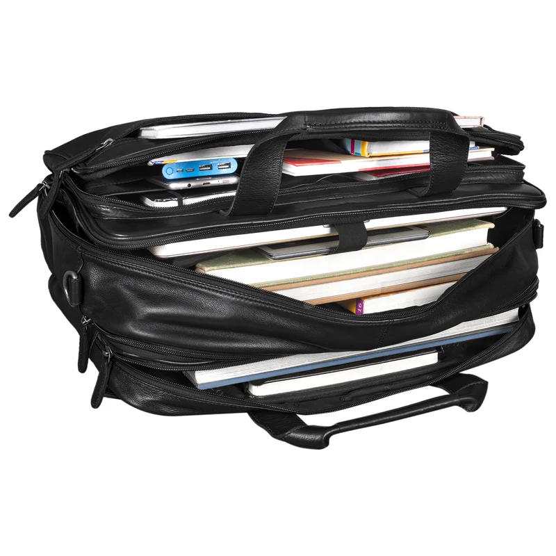 "Gigantus" XXL Aktentasche Leder Laptoptasche 17 - 19 Zoll