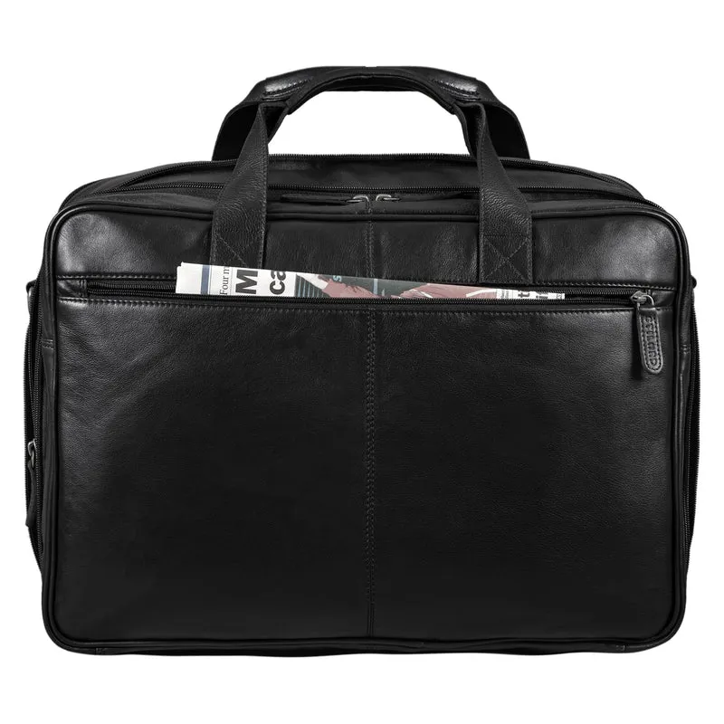 "Gigantus" XXL Aktentasche Leder Laptoptasche 17 - 19 Zoll