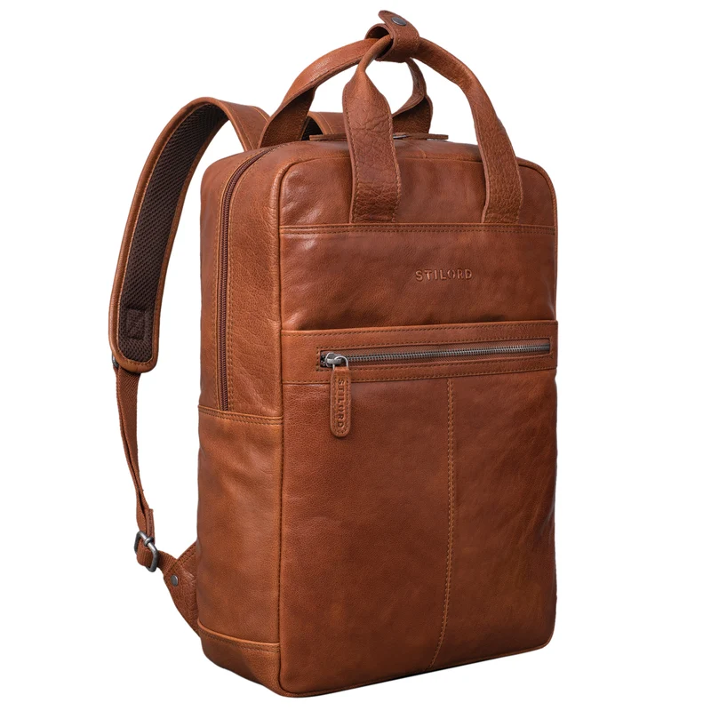 "Bryn" Leder Rucksack mit Laptopfach XL Business Rucksack Herren Damen