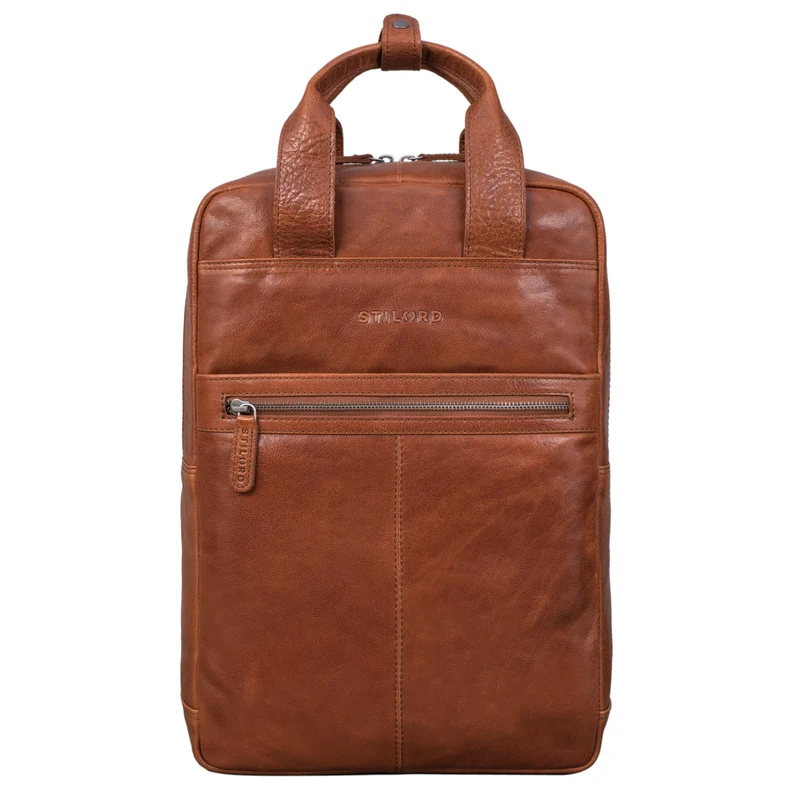 "Bryn" Leder Rucksack mit Laptopfach XL Business Rucksack Herren Damen