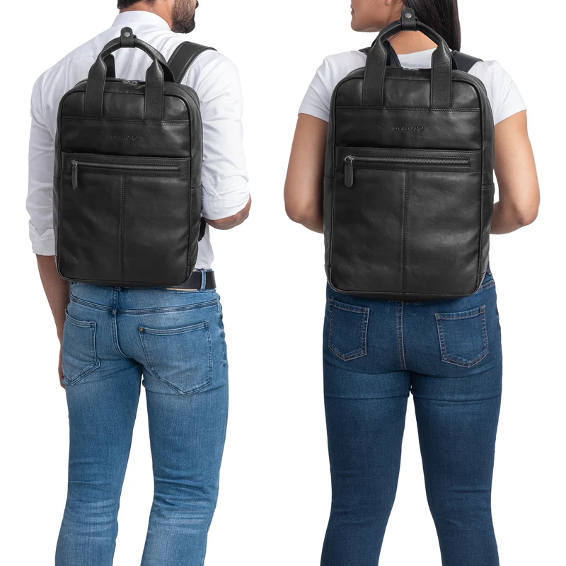 "Bryn" Leder Rucksack mit Laptopfach XL Business Rucksack Herren Damen