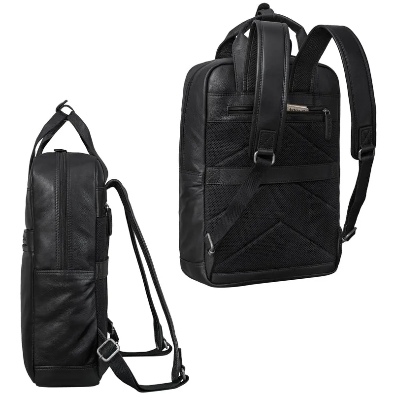 "Bryn" Leder Rucksack mit Laptopfach XL Business Rucksack Herren Damen
