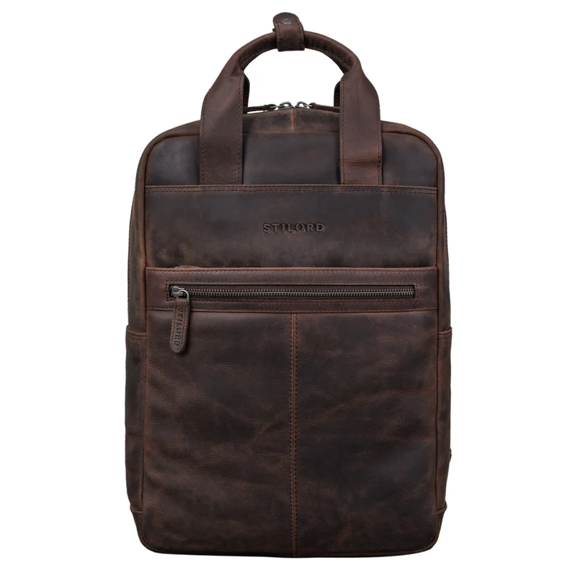 "Bryn" Leder Rucksack mit Laptopfach XL Business Rucksack Herren Damen