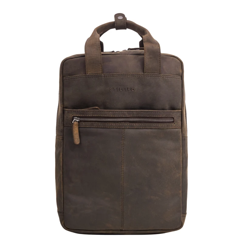 "Bryn" Leder Rucksack mit Laptopfach XL Business Rucksack Herren Damen