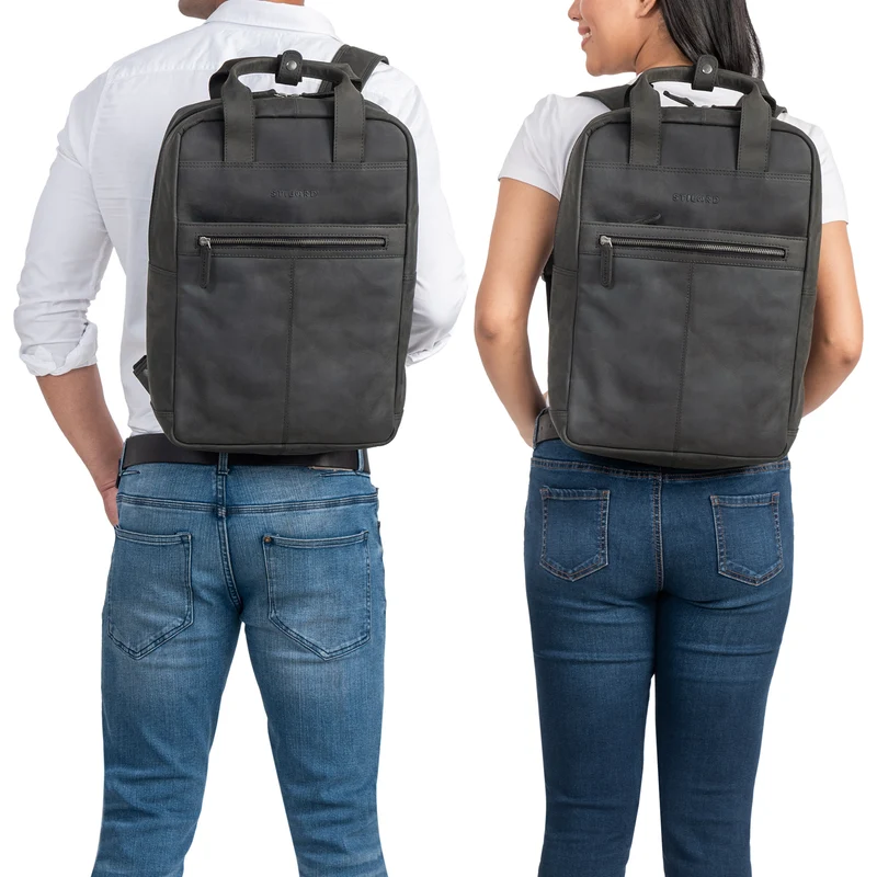 "Bryn" Leder Rucksack mit Laptopfach XL Business Rucksack Herren Damen