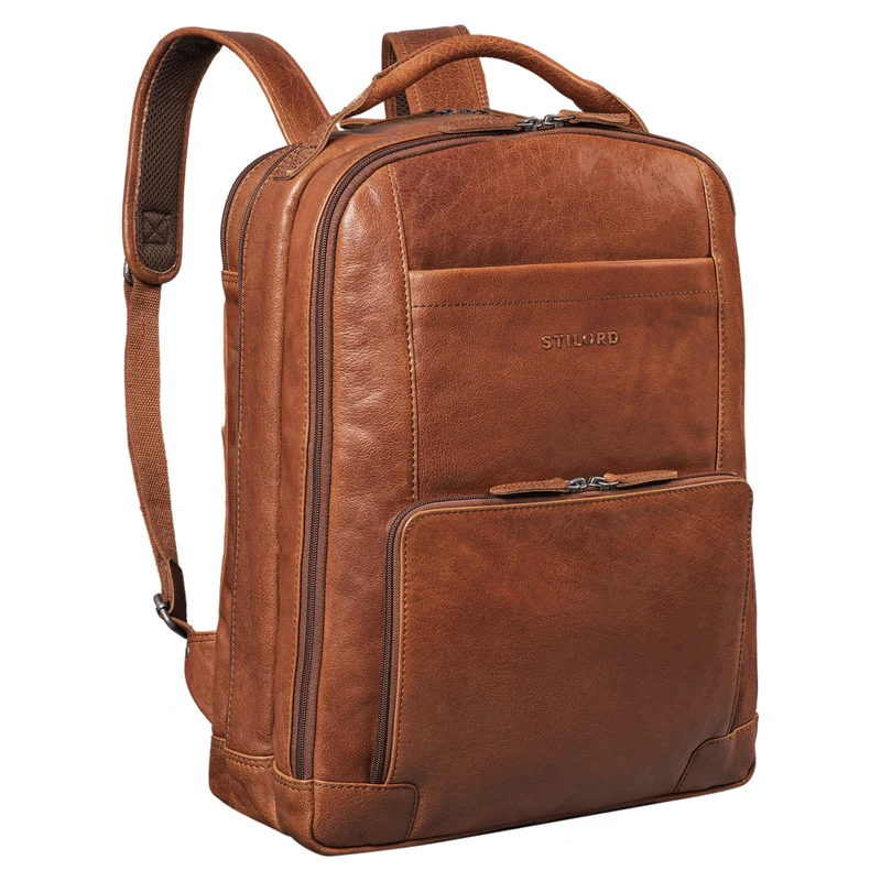 "Harlow" Leder Rucksack für Herren XL mit Laptop Fach 15 bis 17 Zoll groß