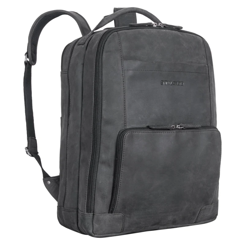 "Harlow" Leder Rucksack für Herren XL mit Laptop Fach 15 bis 17 Zoll groß