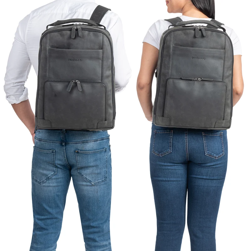"Harlow" Leder Rucksack für Herren XL mit Laptop Fach 15 bis 17 Zoll groß