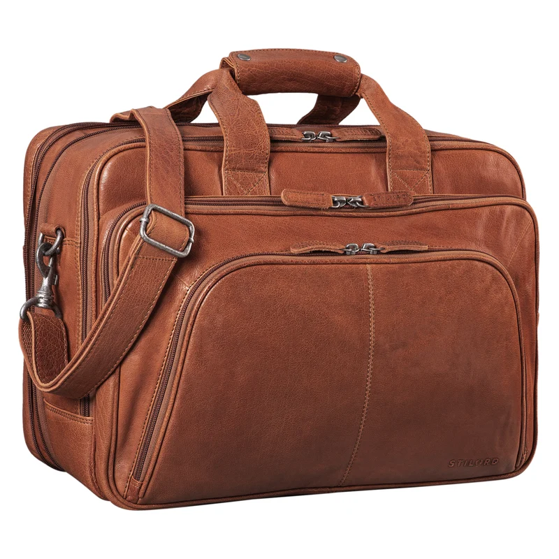 "Calisto" Extra Große Arbeitstasche Leder Vintage XX Aktentasche