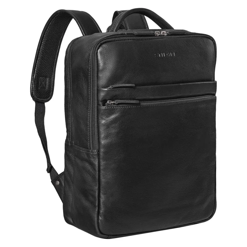 "Brooklyn" Großer Laptop Rucksack Echtleder mit 15.6 Zoll Laptopfach