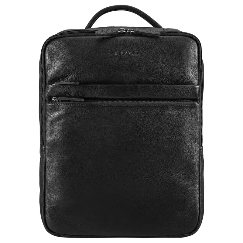 "Brooklyn" Großer Laptop Rucksack Echtleder mit 15.6 Zoll Laptopfach