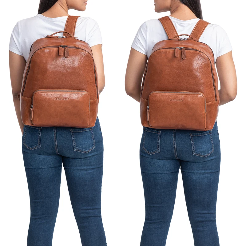 "Athena" Rucksack Damen groß Leder