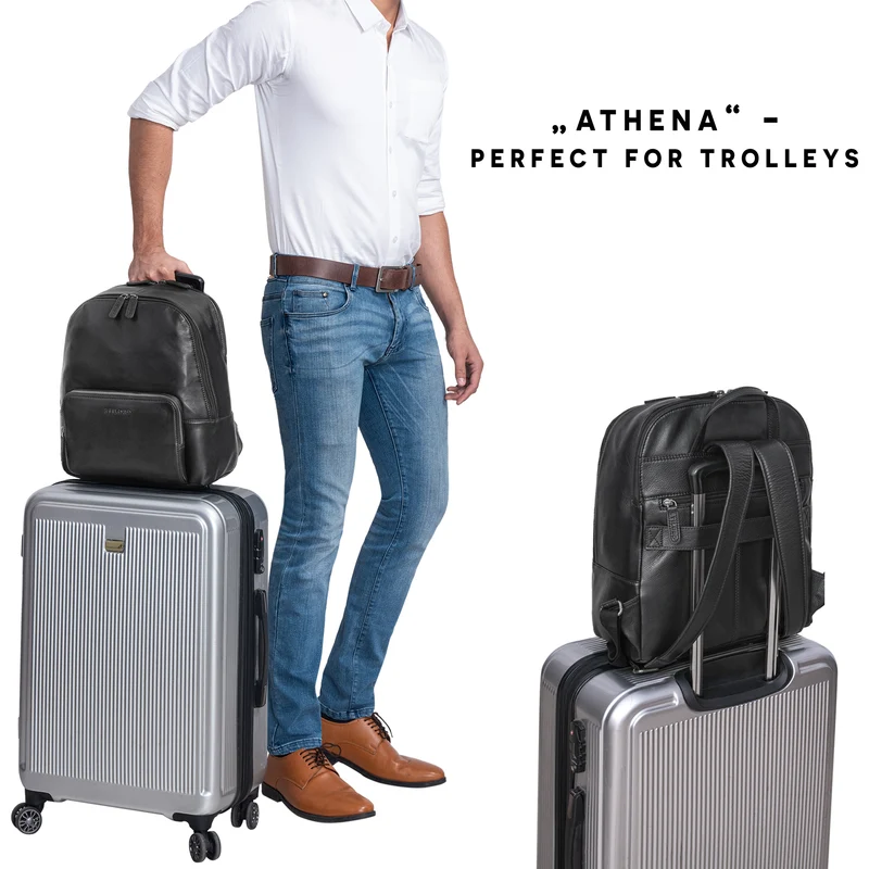 "Athena" Rucksack Damen groß Leder