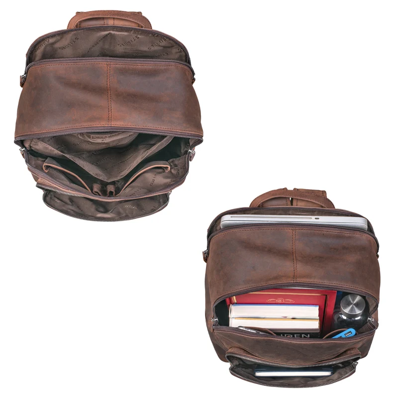 "Athena" Rucksack Damen groß Leder