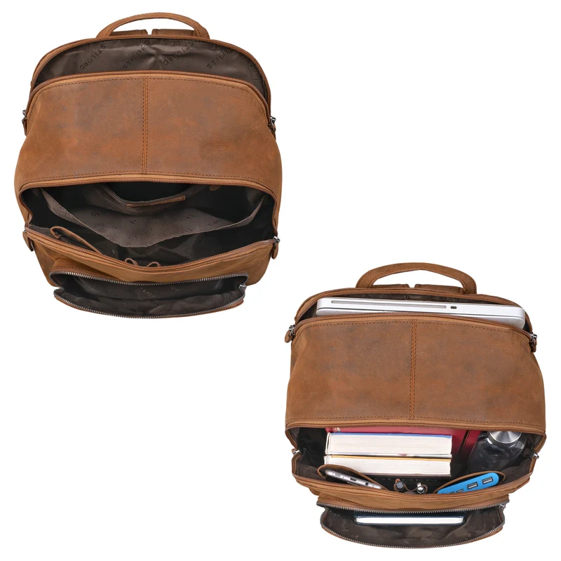 "Athena" Rucksack Damen groß Leder