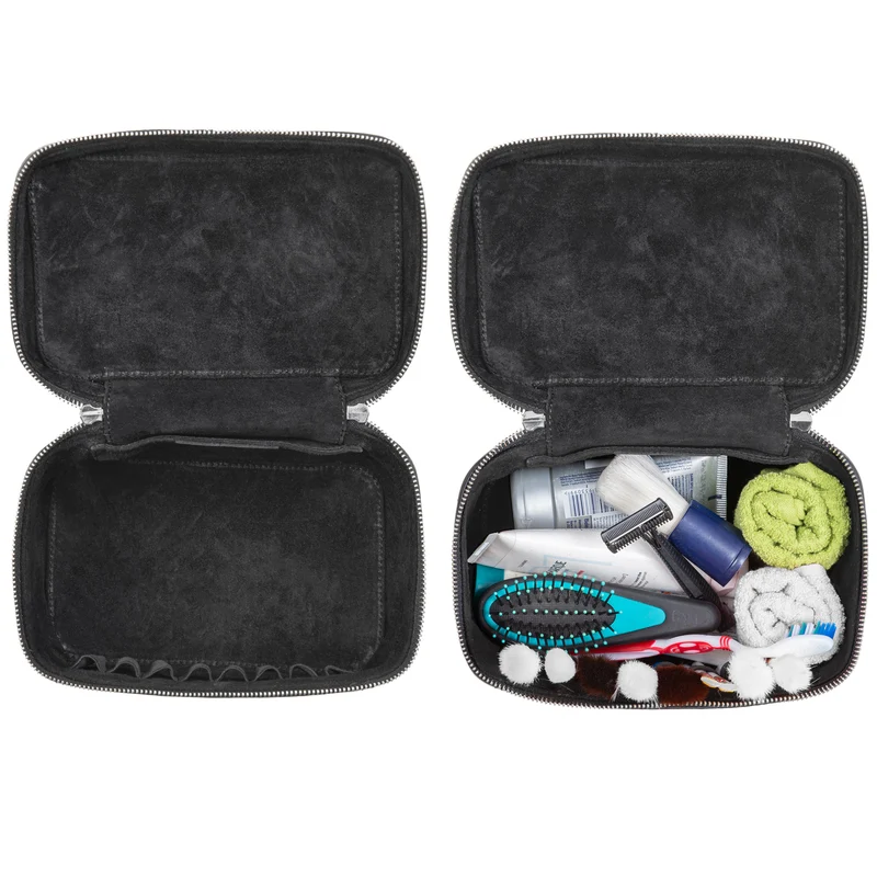 "Aden" Kulturbeutel Leder Groß