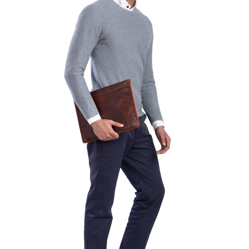 B-WARE "Malcolm" Leder Schreibmappe A4