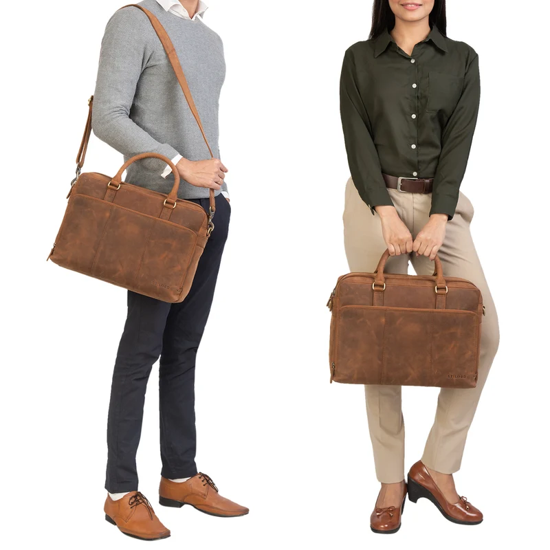 "Isaac" Leder Businesstasche Vintage