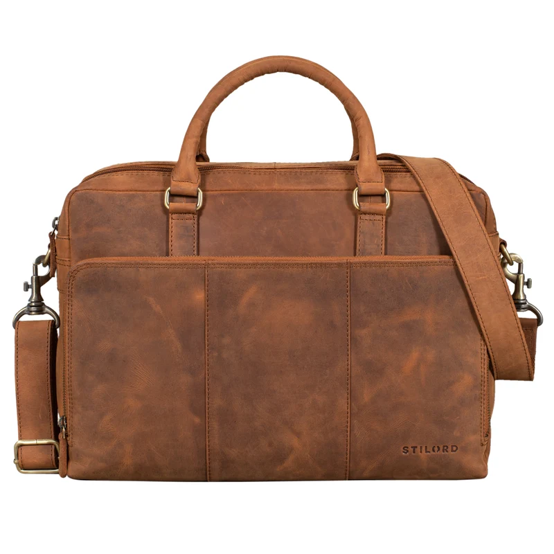 "Isaac" Leder Businesstasche Vintage