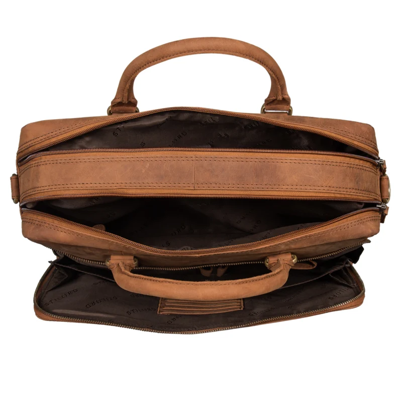 "Isaac" Leder Businesstasche Vintage