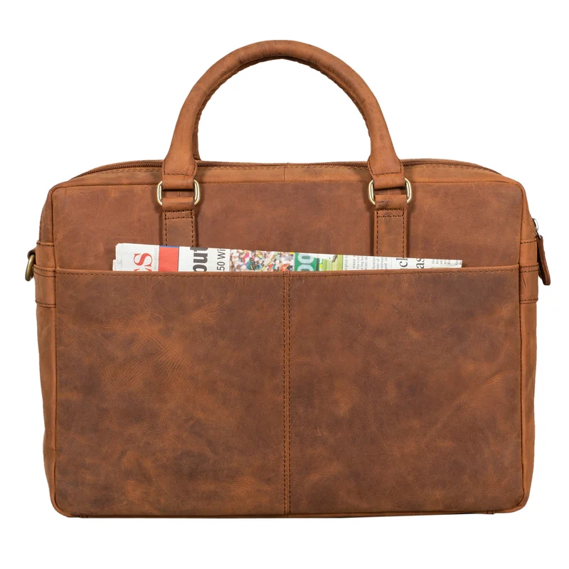 "Isaac" Leder Businesstasche Vintage