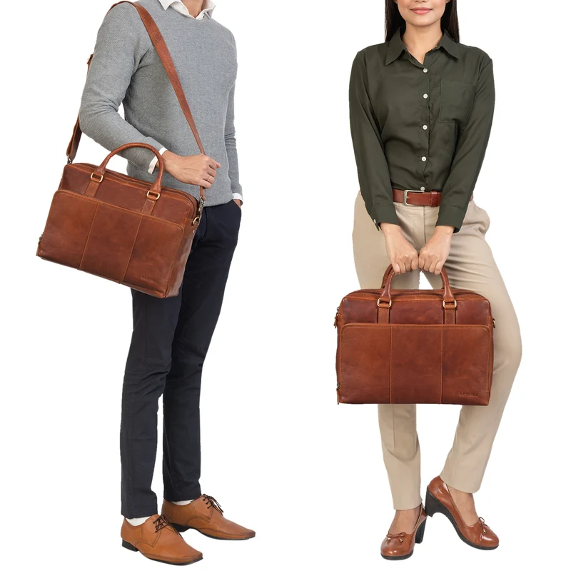 "Isaac" Leder Businesstasche Vintage