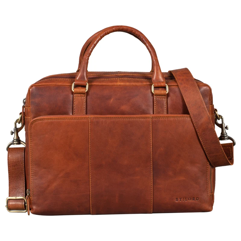 "Isaac" Leder Businesstasche Vintage