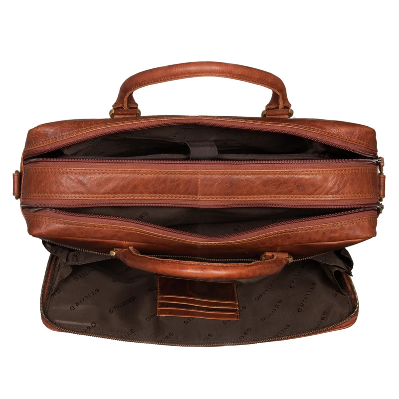 "Isaac" Leder Businesstasche Vintage