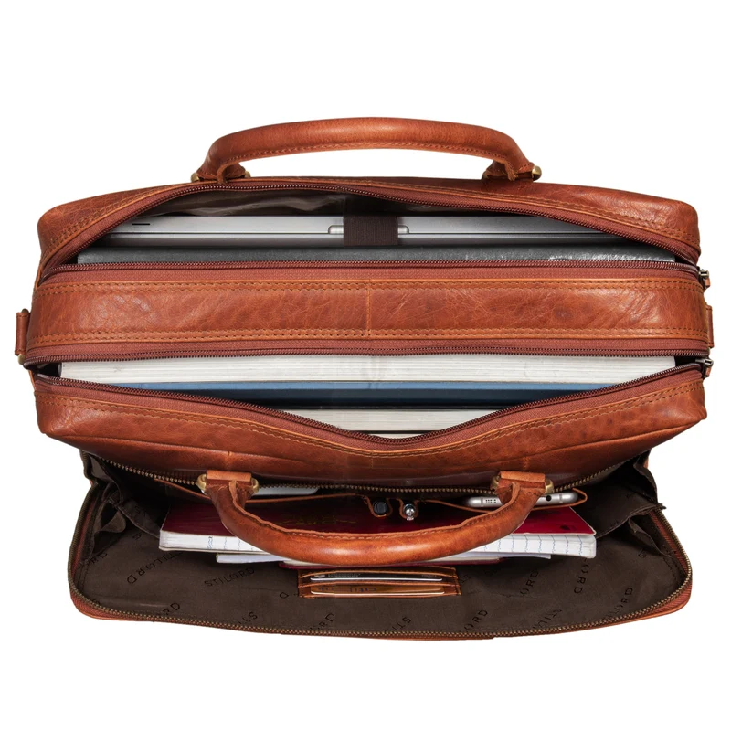 "Isaac" Leder Businesstasche Vintage