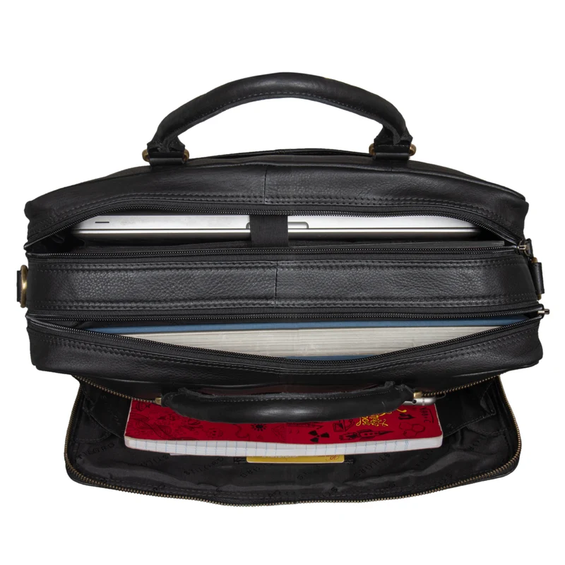 "Isaac" Leder Businesstasche Vintage