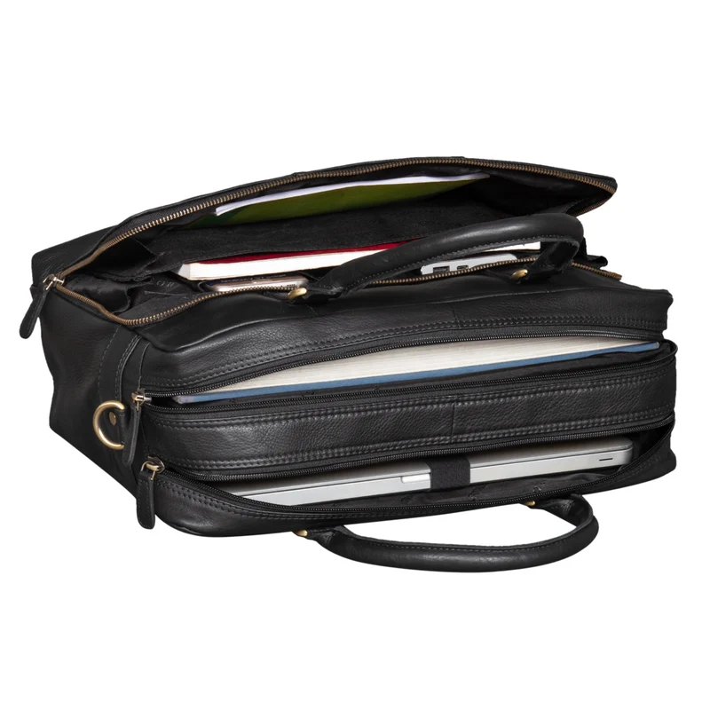 "Isaac" Leder Businesstasche Vintage