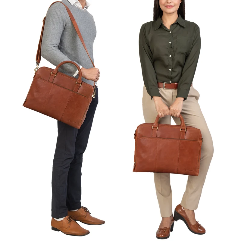 "Isaac" Leder Businesstasche Vintage