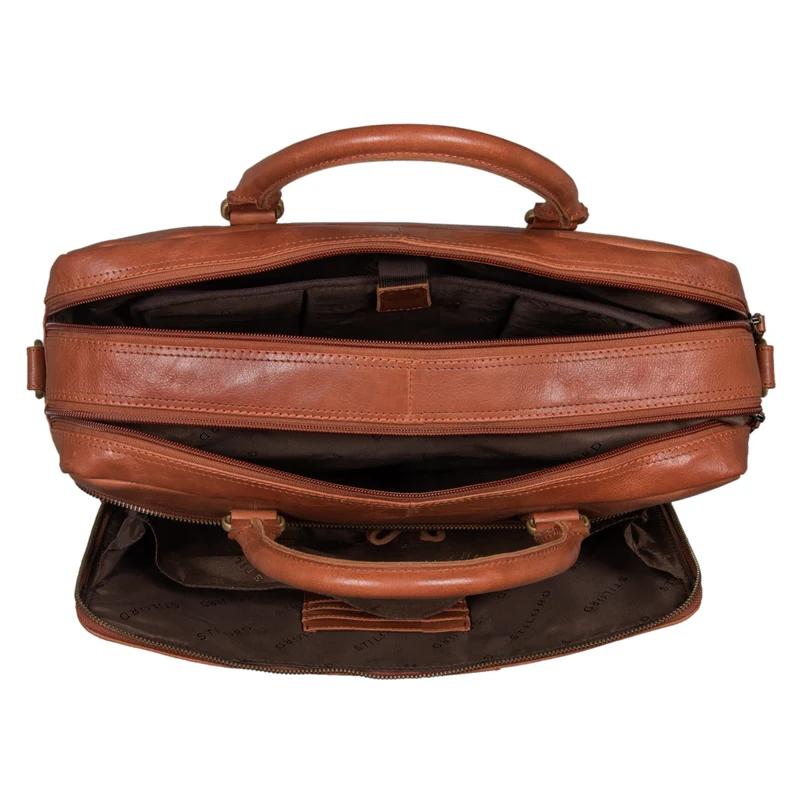 "Isaac" Leder Businesstasche Vintage