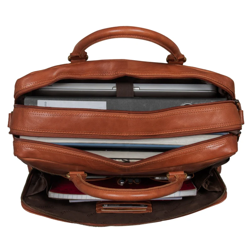 "Isaac" Leder Businesstasche Vintage
