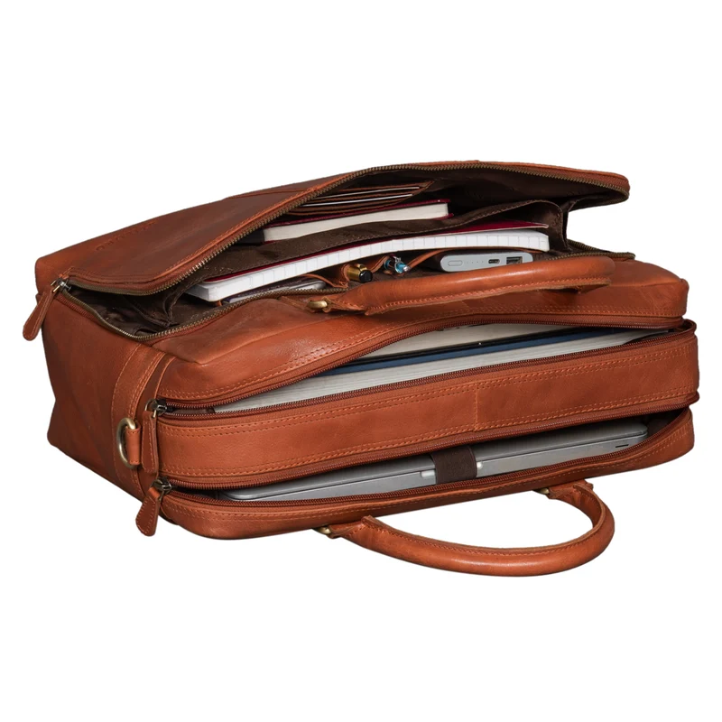"Isaac" Leder Businesstasche Vintage