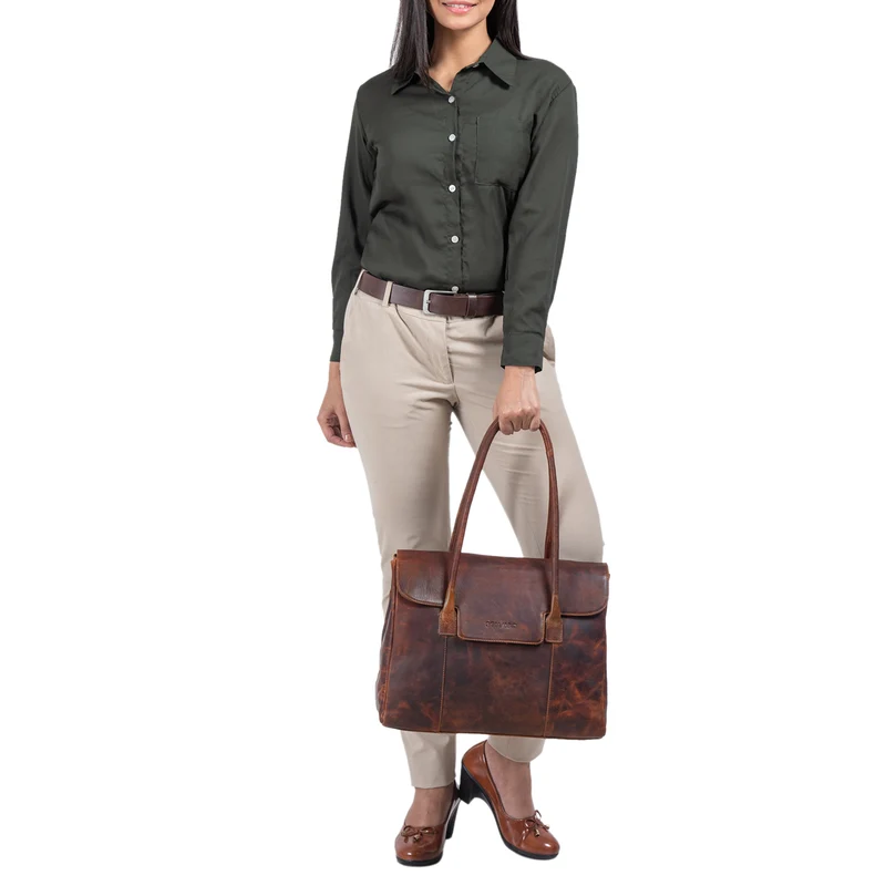 "Carrie" Handtasche Shopper Damen Leder Umhängetasche