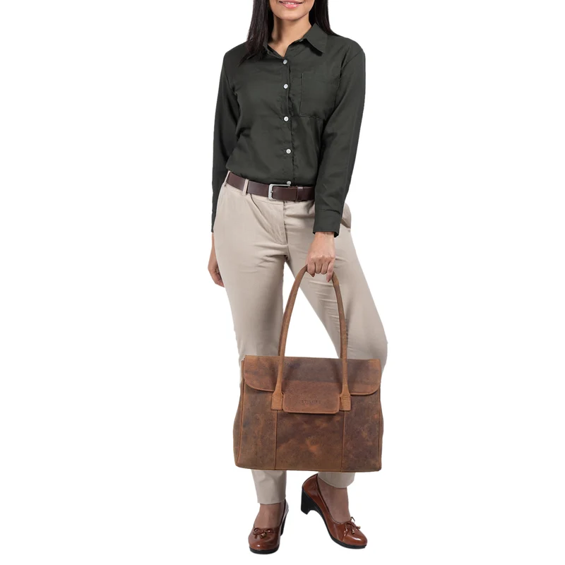 "Carrie" Handtasche Shopper Damen Leder Umhängetasche