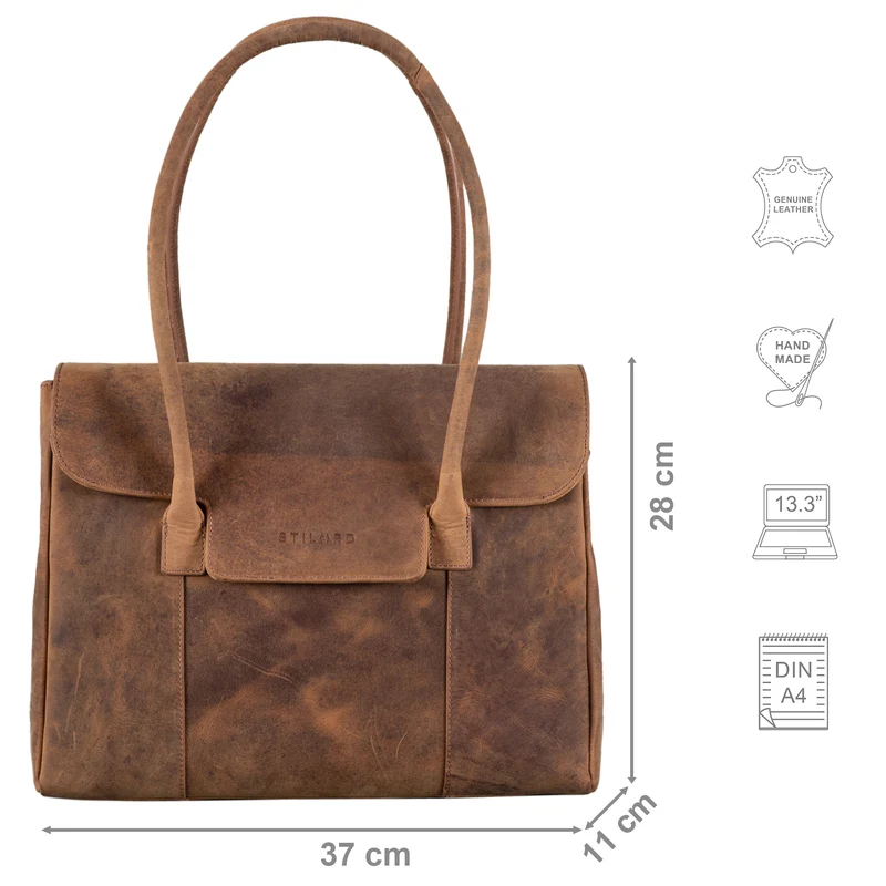 "Carrie" Handtasche Shopper Damen Leder Umhängetasche
