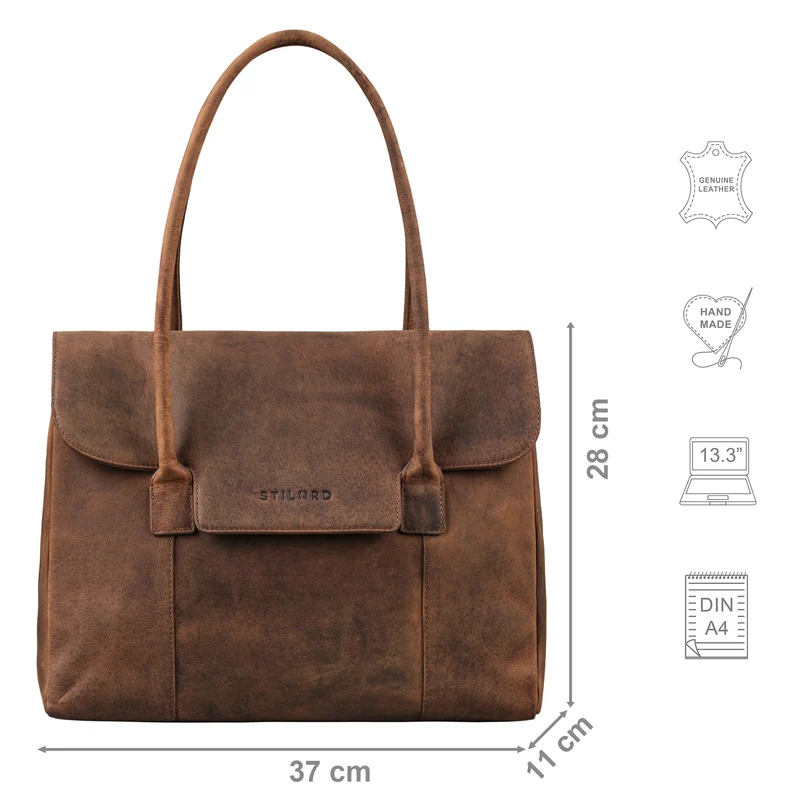"Carrie" Handtasche Shopper Damen Leder Umhängetasche