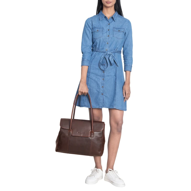 "Carrie" Handtasche Shopper Damen Leder Umhängetasche