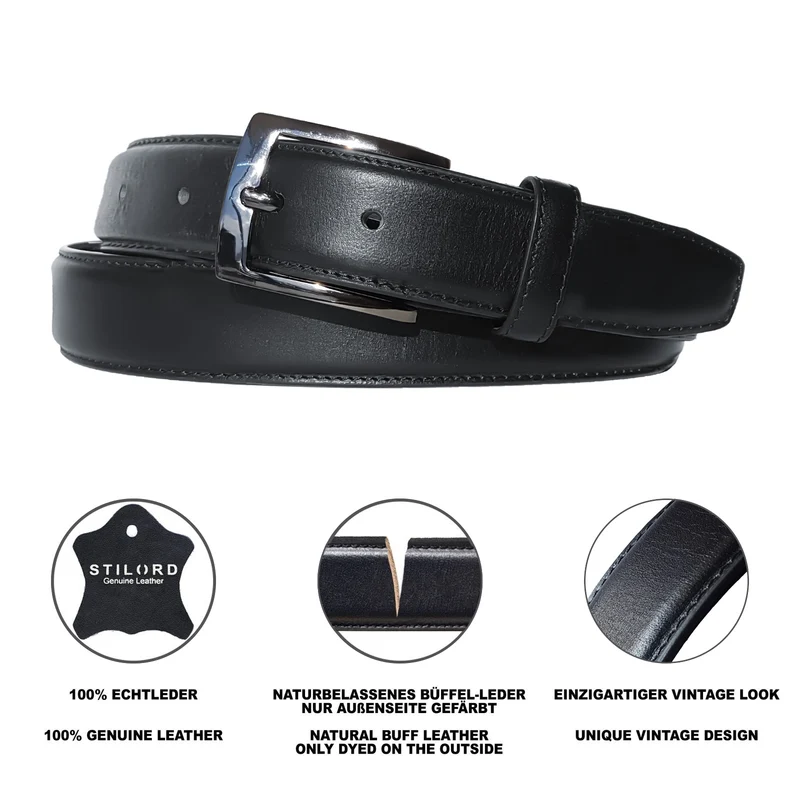 "Dean" Anzuggürtel Herren Leder