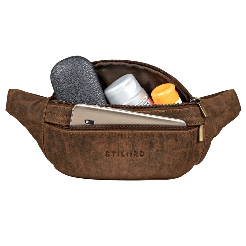 "Lormeva" Gürteltasche Leder Cross-Body Tasche