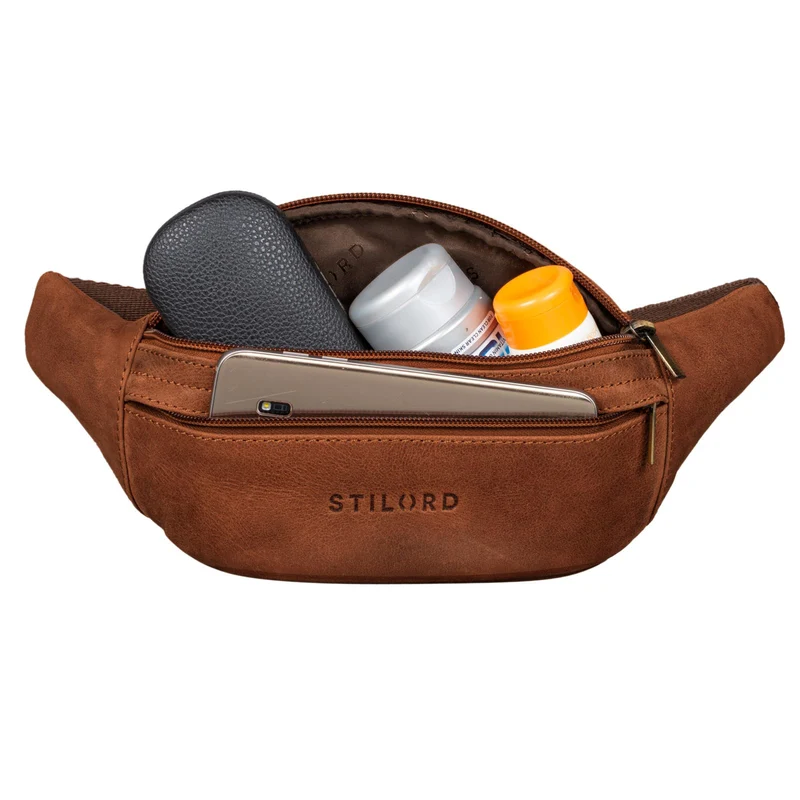 "Lormeva" Gürteltasche Leder Cross-Body Tasche