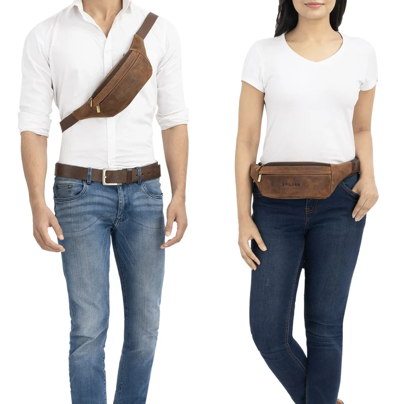 "Lormeva" Gürteltasche Leder Cross-Body Tasche