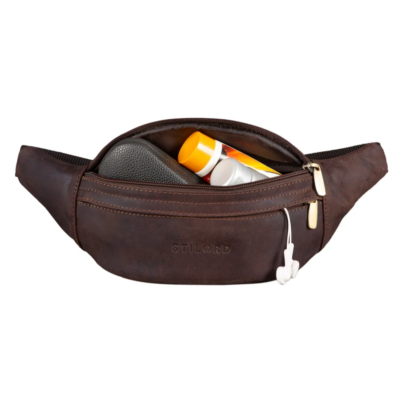 "Lormeva" Gürteltasche Leder Cross-Body Tasche