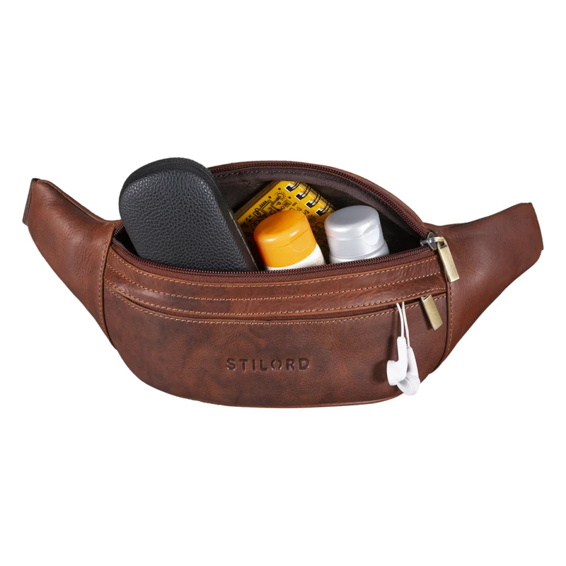 "Lormeva" Gürteltasche Leder Cross-Body Tasche